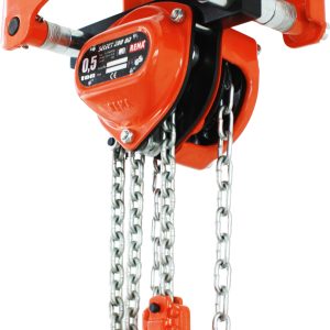 Palan manual cu lant si carucior actionat prin impingere constructie joasa model REMA S20P